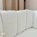 Protectie laterala patut bebe din muselina – Buline milky (5)